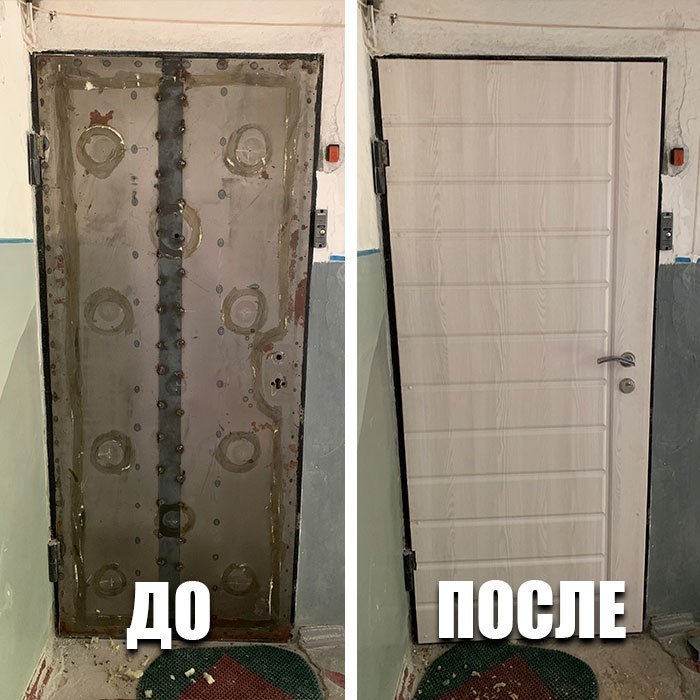 3. Реставрация двери: мдф накладка, замки, фурнитура - Дверной Дозор .